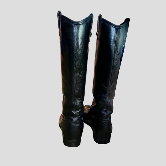 SALE Frye Melissa Button Leather Riding Boot Black Women Sz 6.5 - Picture 5 of 16